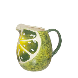 Jarra de gres con diseño de lima partida, Brocantia decoración y menaje original en Oviedo