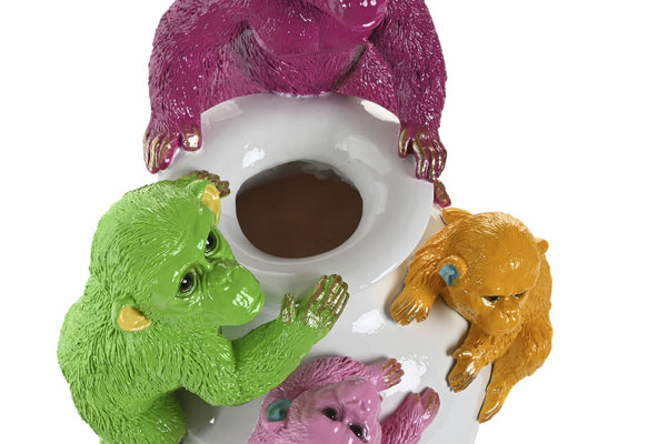 Jarrón con animales de colores en estilo pop