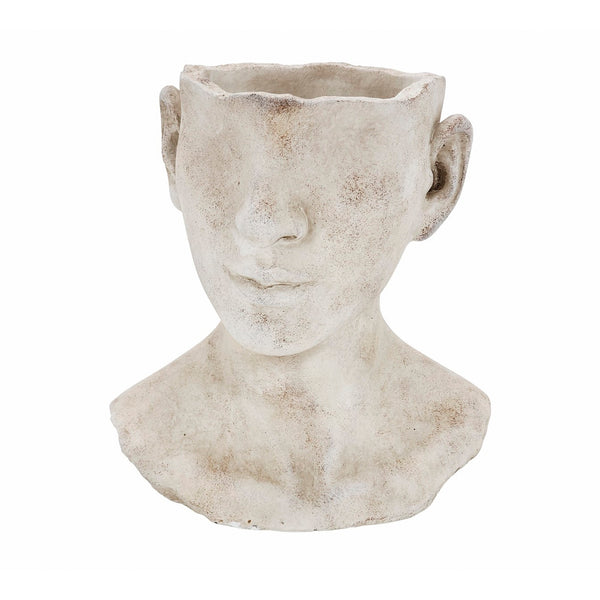Jarrón busto femenino cemento