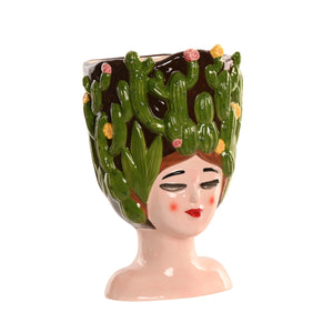 jarron-cabeza-mediterranea-cactus-brocantia-frontal.jpg → Jarrón cabeza mediterránea cactus cerámica decorativa Brocantia frontal