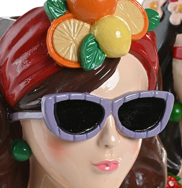 jarrón original estilo pop art mujer gafas