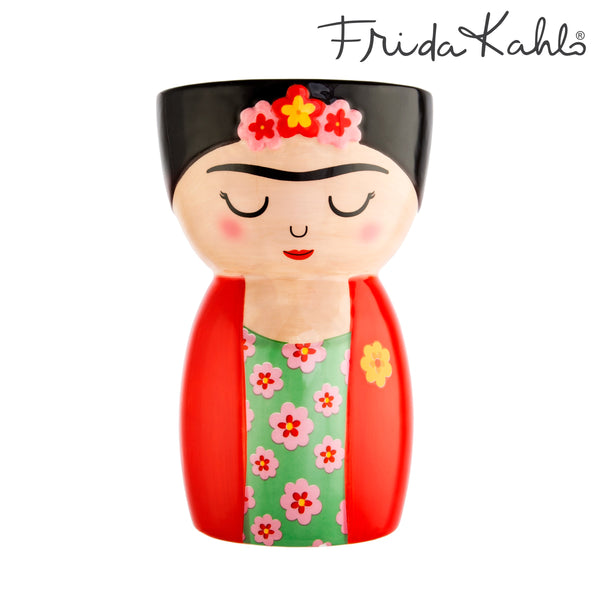 Jarrón de cerámica Frida Kahlo con flores y licencia oficial – Brocantia tienda online
