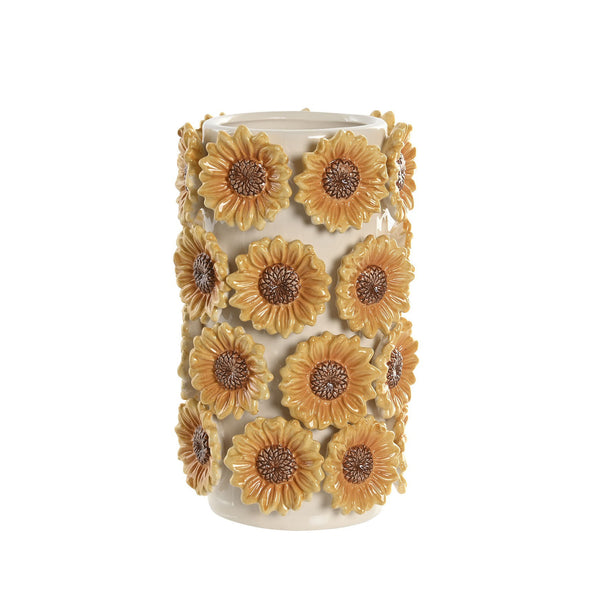jarrón girasoles relieve decorativo