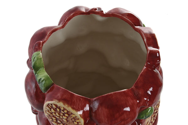 Jarrón artesanal con granadas esmaltadas