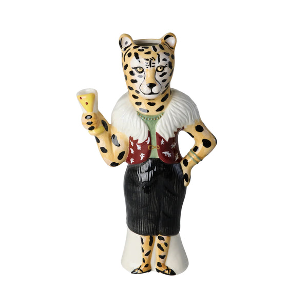 jarrón figura leopardo cerámica diseñado por Nathalie Lété