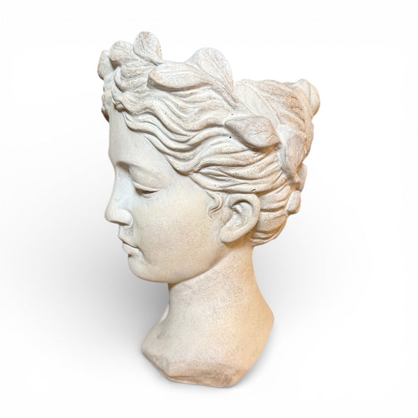 Perfil de jarrón con rostro femenino estilo clásico