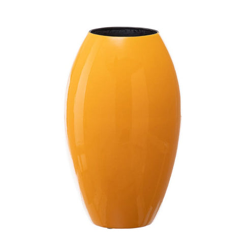 jarrón naranja de cerámica esmaltada decoración moderna Brocantia