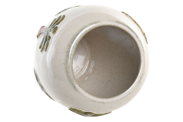 Interior del jarrón decorativo tropical vintage