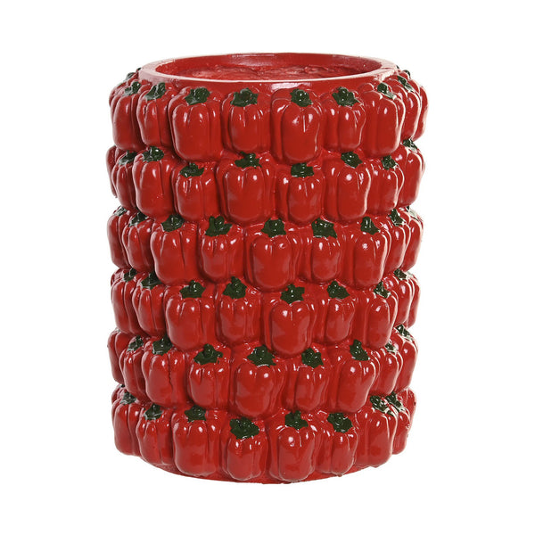 Jarrón decorativo de magnesia con pimientos rojos