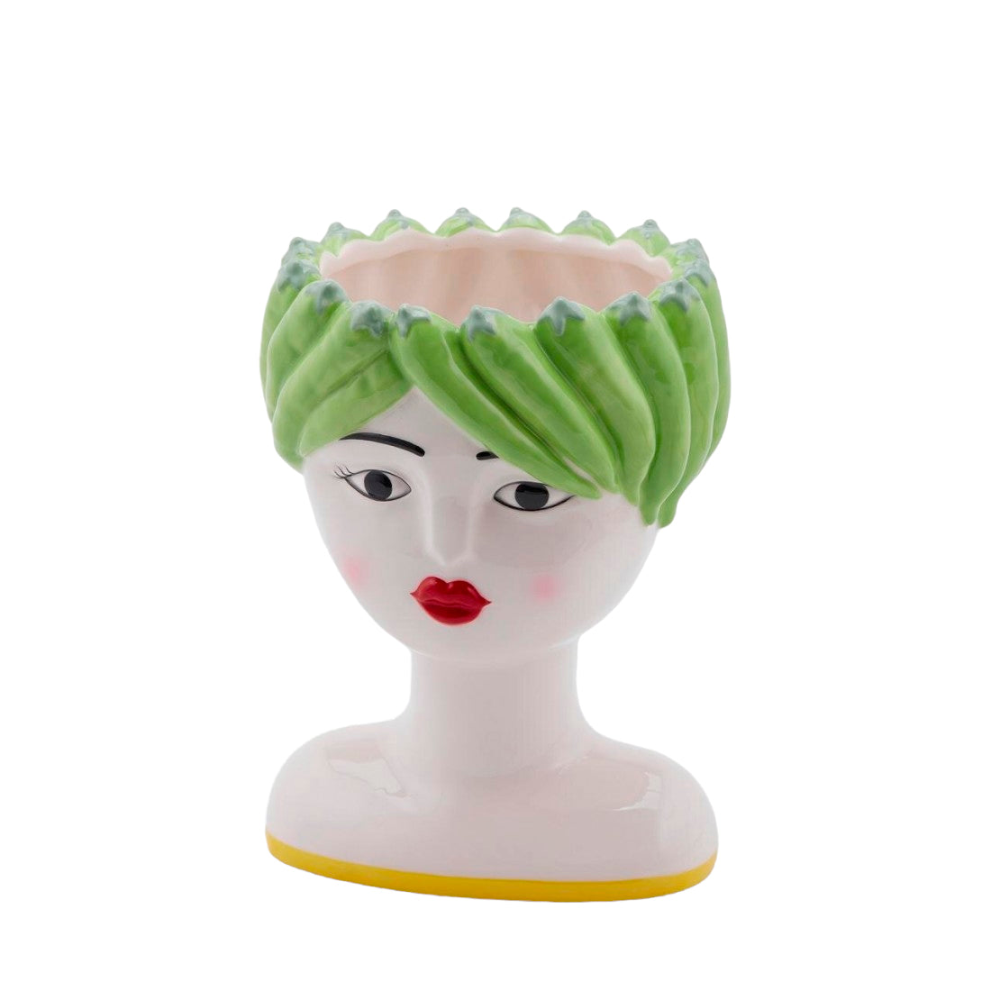 Jarrón cabeza pepperoni verde
