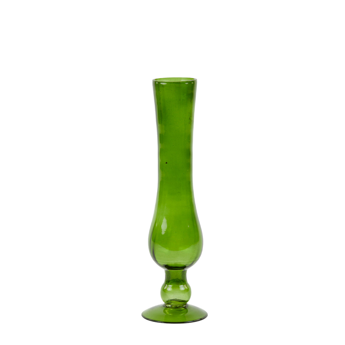 Jarrón estrecho cristal verde