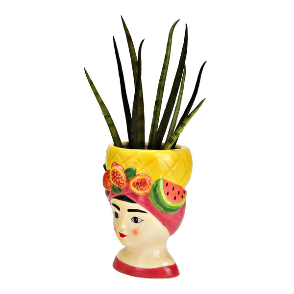 Jarrón decorativo original con frutas tropicales