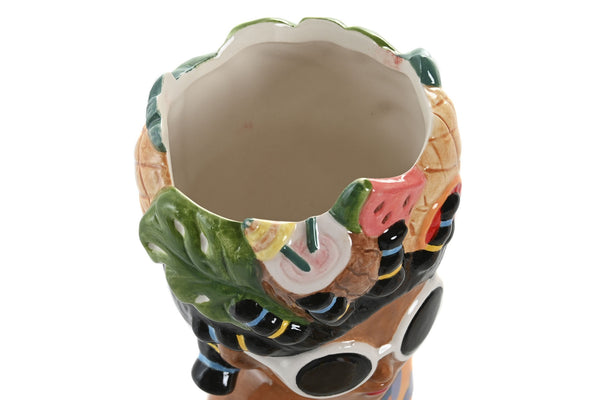 Interior de jarrón decorativo pintado a mano