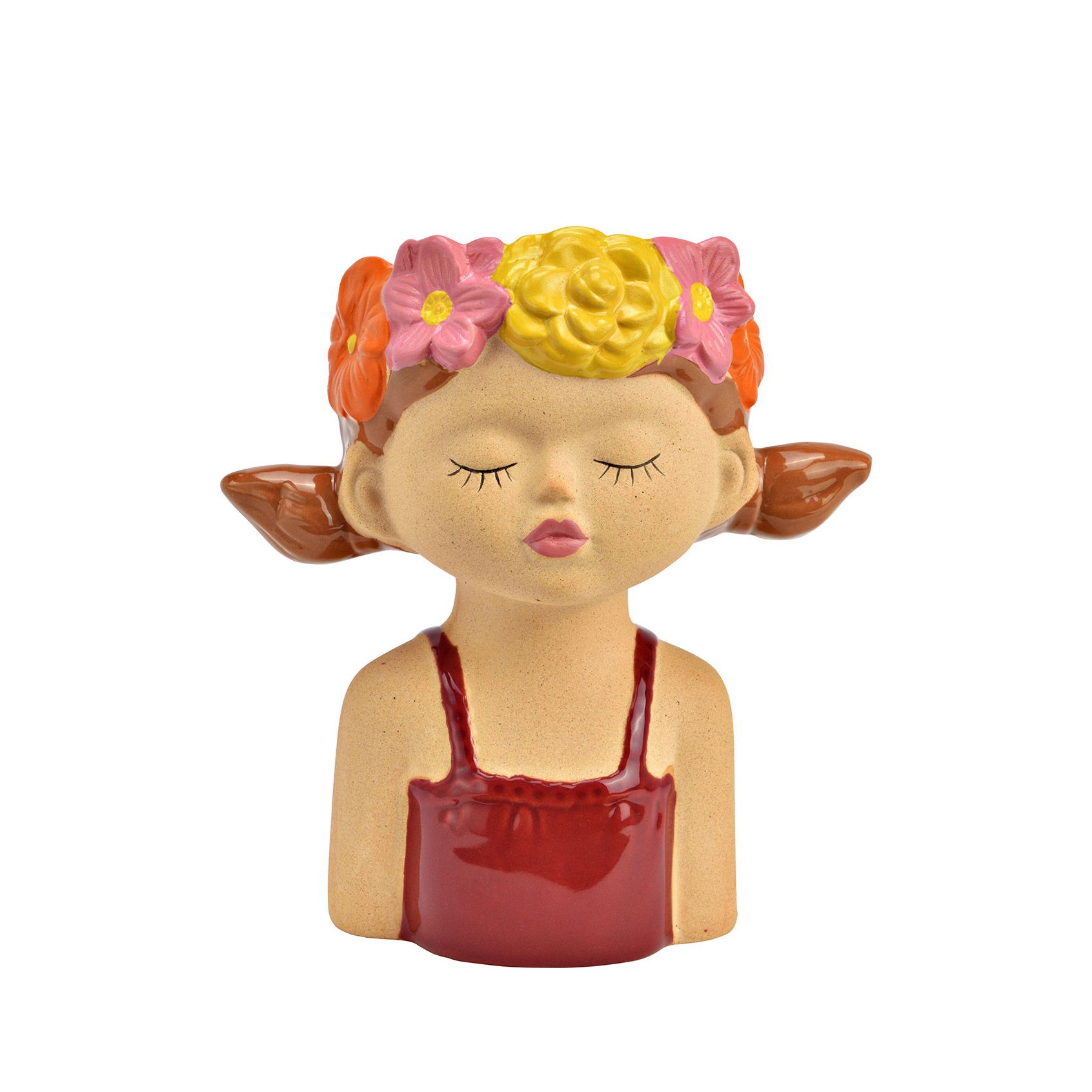 Jarroncito niña coletas