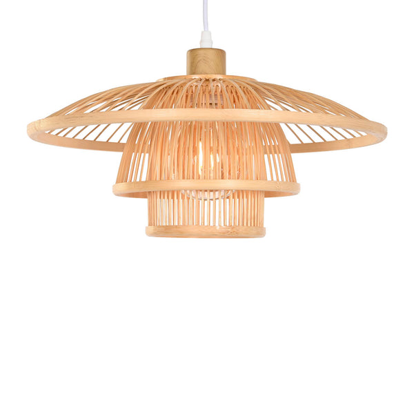 lámpara de techo de bambú natural Brocantia