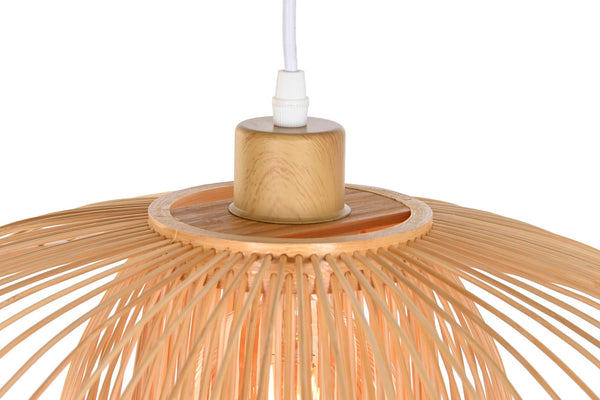 lámpara colgante artesanal de bambú