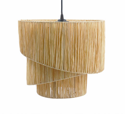 lámpara de techo decorativa con pantallas irregulares de fibra natural Brocantia