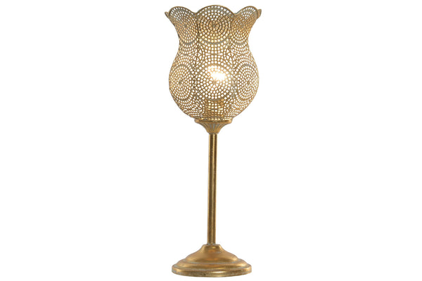 Lámpara de mesa boho chic con luz cálida