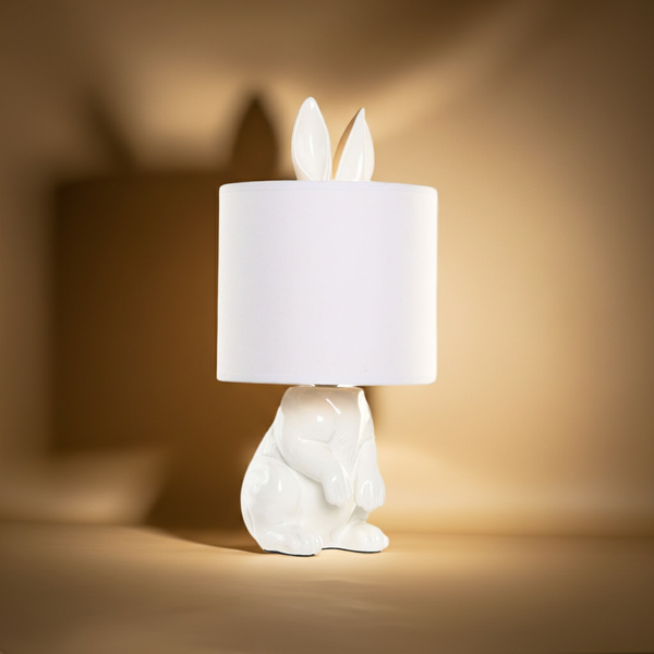 Lámpara de sobremesa conejo blanco