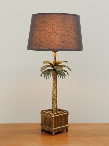 base decorativa de lámpara en forma de palmera tropical