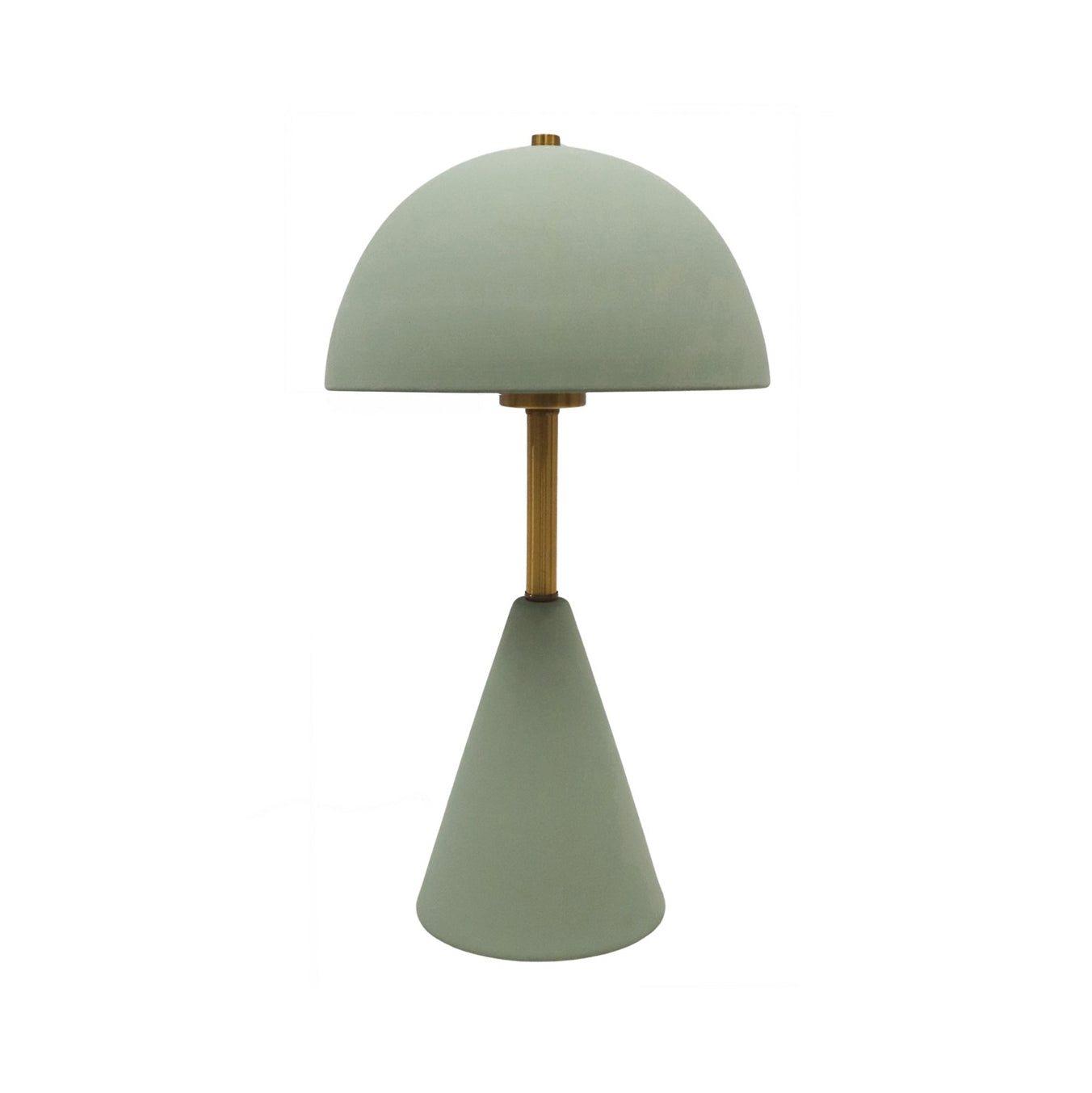Lámpara sobremesa verde diseño geométrico moderno