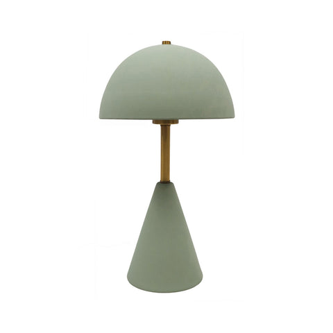 Lámpara sobremesa verde diseño geométrico moderno