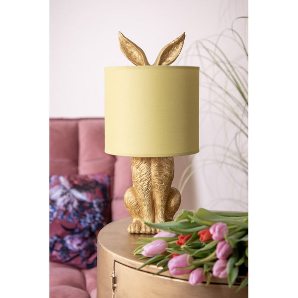 Lámpara conejo pantalla amarilla