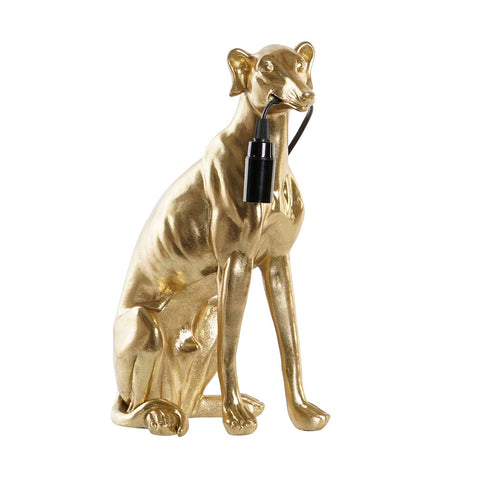 Lámpara de sobremesa galgo dorado