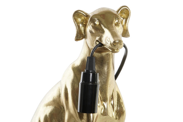 Lámpara de sobremesa galgo dorado