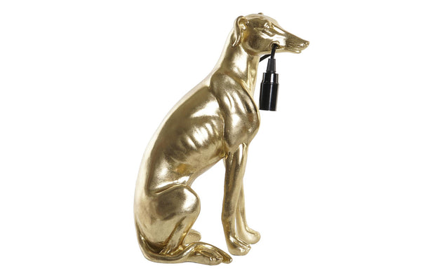 Lámpara de sobremesa galgo dorado