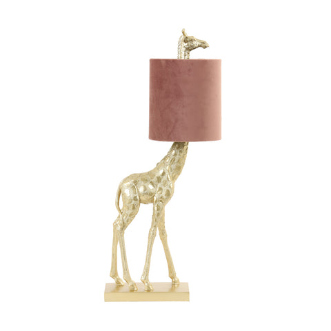 Lámpara jirafa dorada