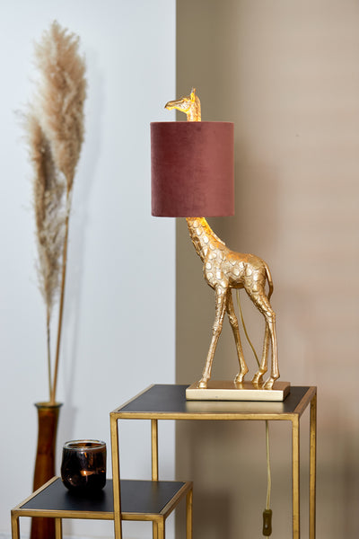 Lámpara jirafa dorada Brocantia
