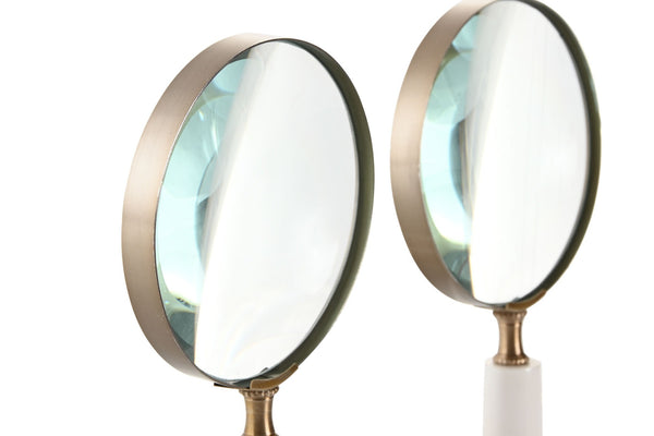 Lente de aumento con diseño clásico y perfil metálico