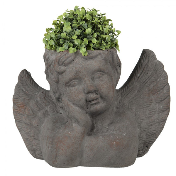 figura decorativa de ángel con alas para plantas