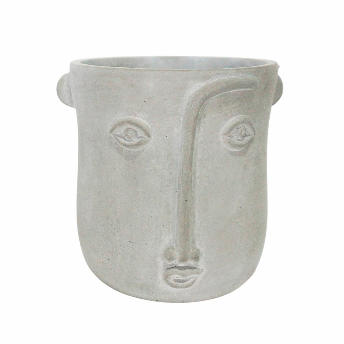 Macetero cara gris