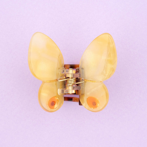 Mini pinza para el pelo mariposa amarilla