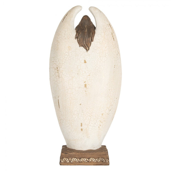 figura decorativa Navidad con Sagrada Familia y ángel dorado