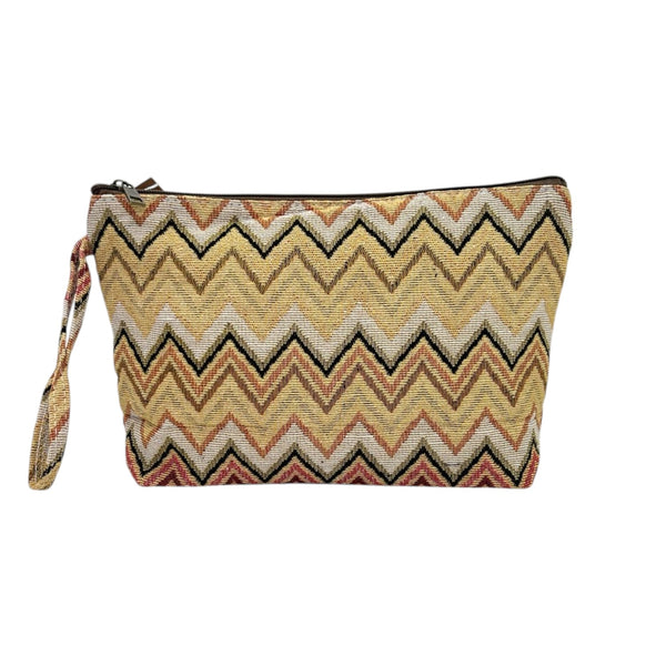 Neceser zigzag amarillo grande