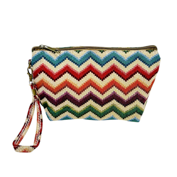 Neceser zigzag multicolor mediano
