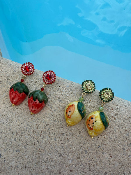 Pendientes Fresa