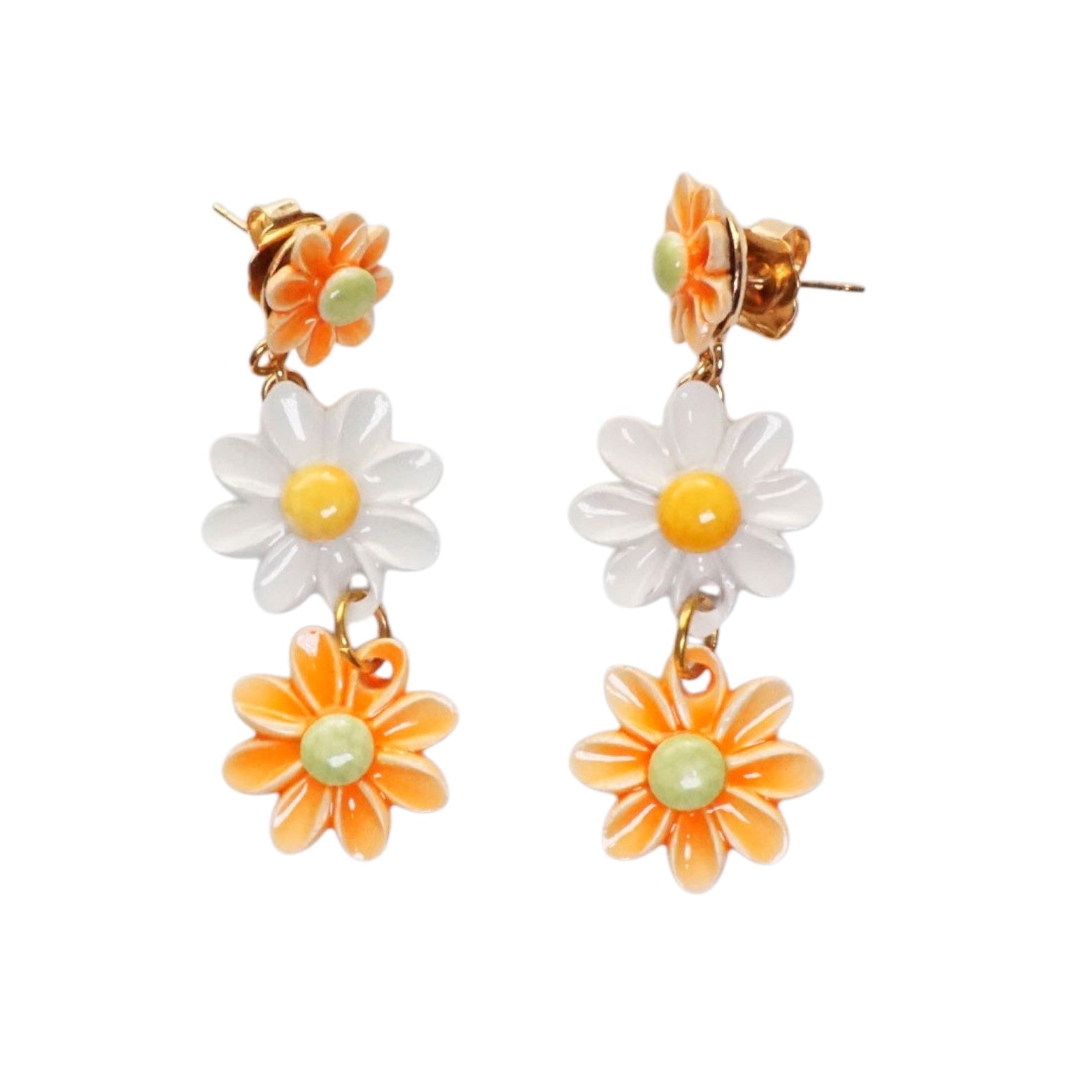 Pendientes Marguerite triple