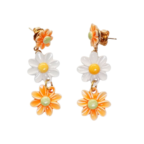 Pendientes Marguerite triple