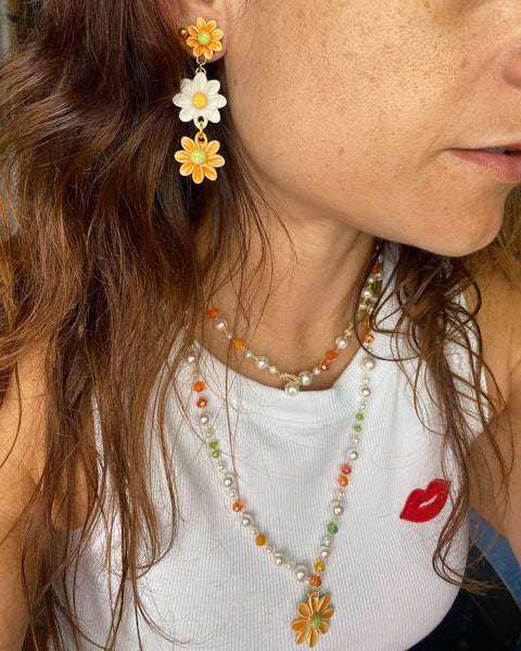 Pendientes Marguerite triple