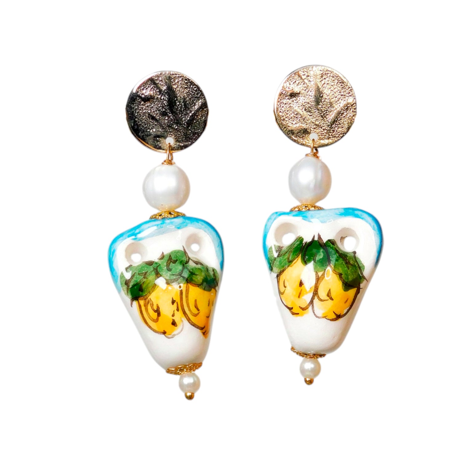 Pendientes vasija limones