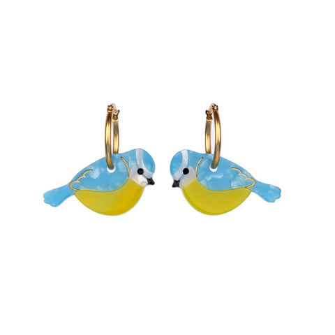 Pendientes blue tit