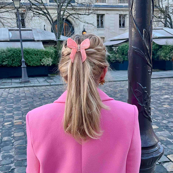 Pinza para el pelo lazo rosa