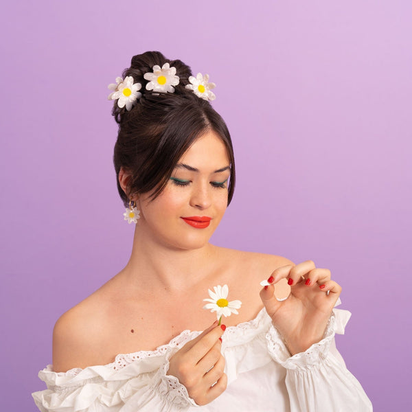 Pinza para el pelo margarita