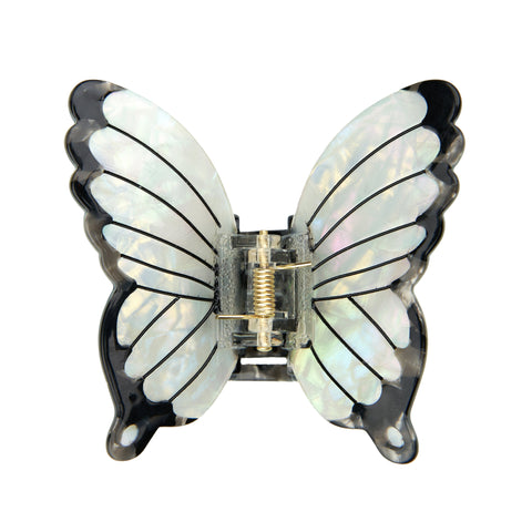 Pinza para el pelo en forma de mariposa blanca de Coucou Suzette - vista frontal sobre fondo blanco