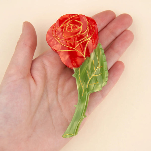 Accesorio cabello original floral rojo