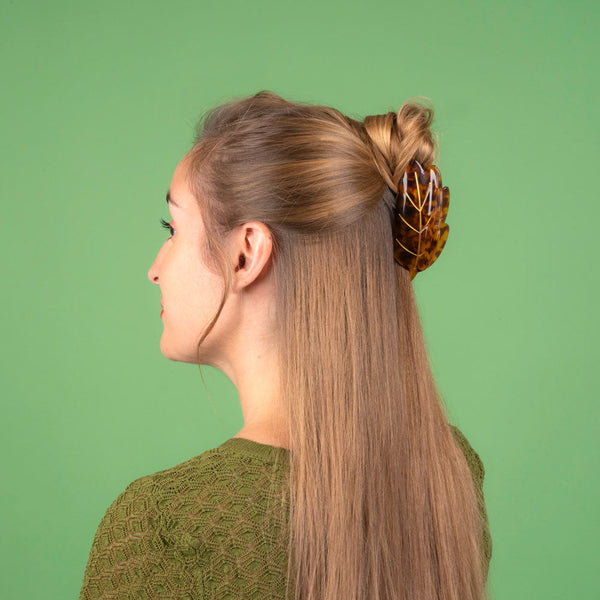 Pinza para el pelo hoja otoñal